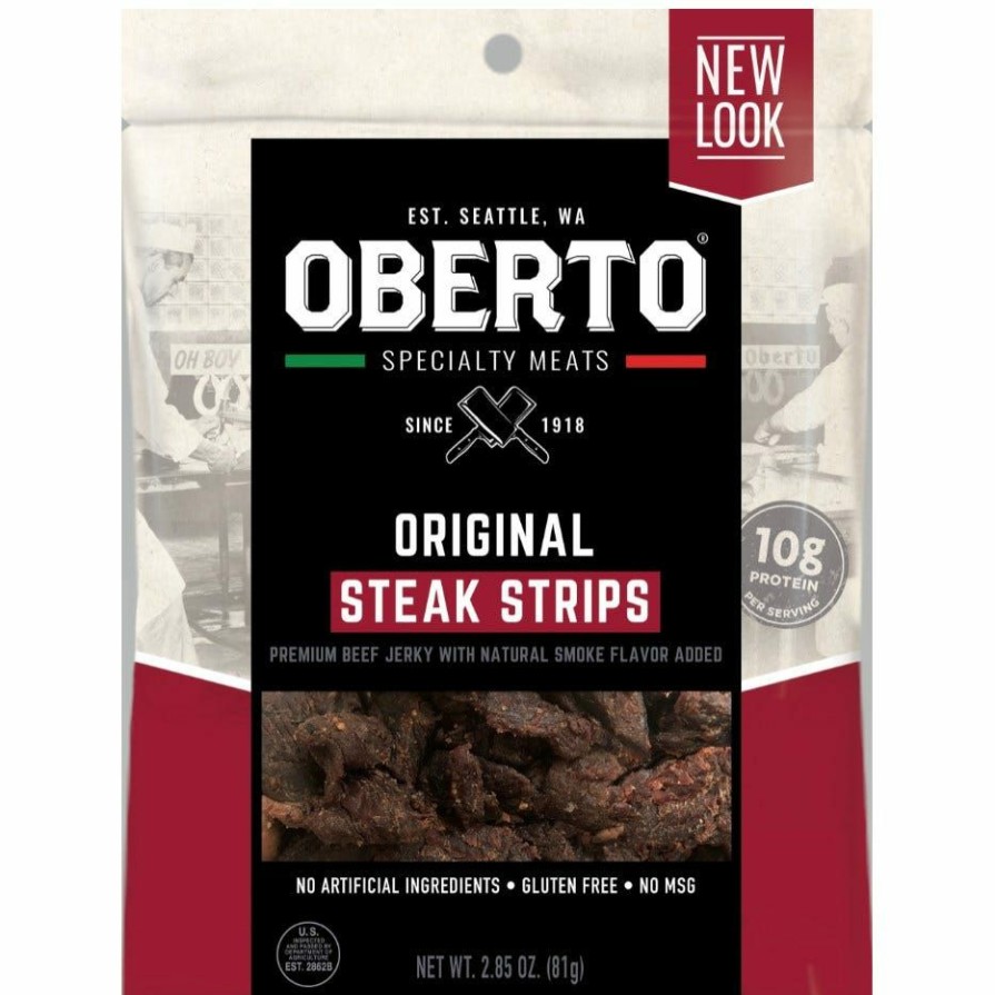 New Oberto Original Steak Strips Premium Beef Jerky, 2.85 Oz.