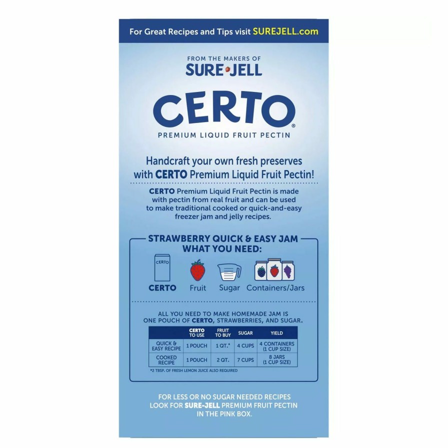 Hot Certo Liquid Fruit Pectin, 6 Oz. Canning Ingredients