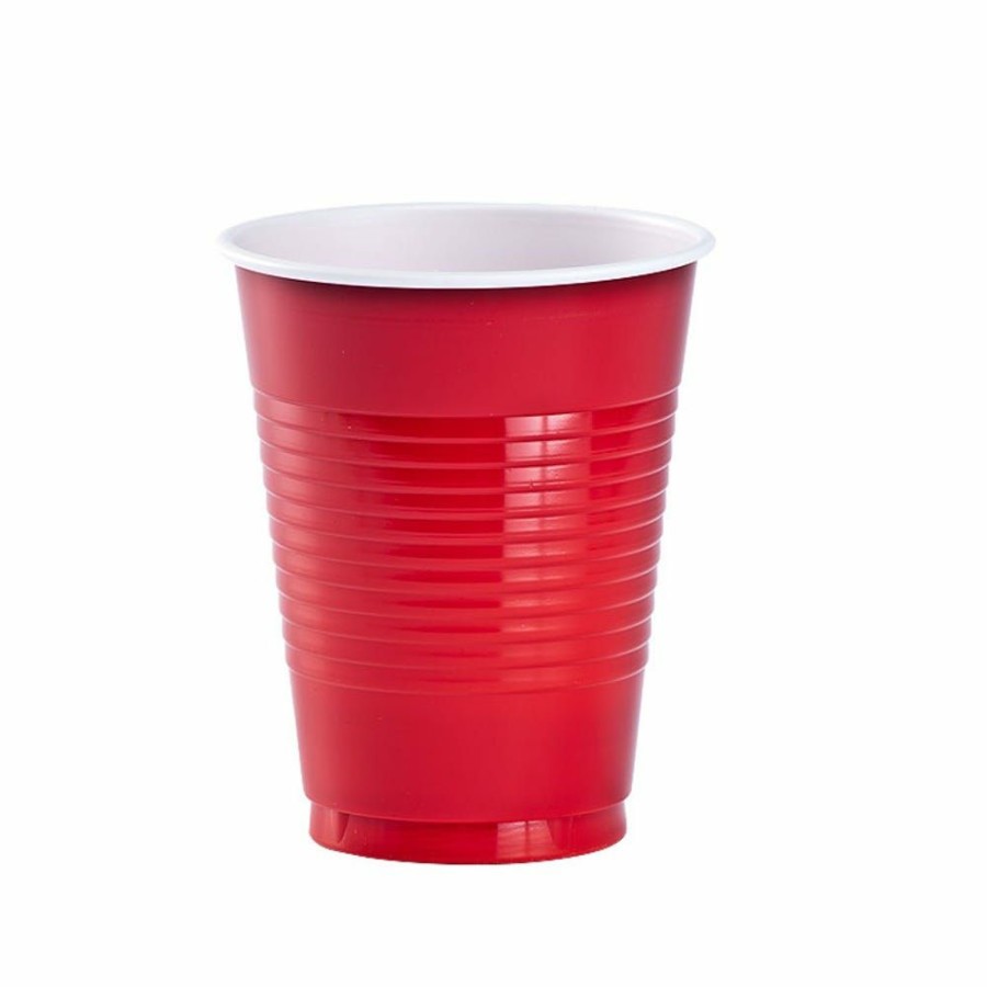 Clearance Party Dimensions Co-Ex Cup, Plastic, Red, 18 Oz. Cups, 16 Pack 84062 Disposable Kitchenware