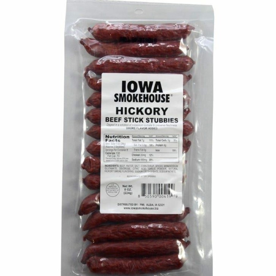 Online Iowa Smokehouse Hickory Beef Stick Stubbies, 8 Oz. Jerky