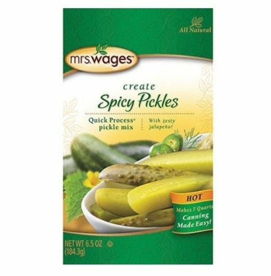 New Mrs. Wages Hot Spicy Pickle Quick Process Mix, 6.5 Oz. Canning Ingredients