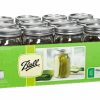 New Ball Quart Size Wide Mouth 32 Oz. Mason Canning Jars, 12 Pack 67000 Canning Jars, Bands & Lids