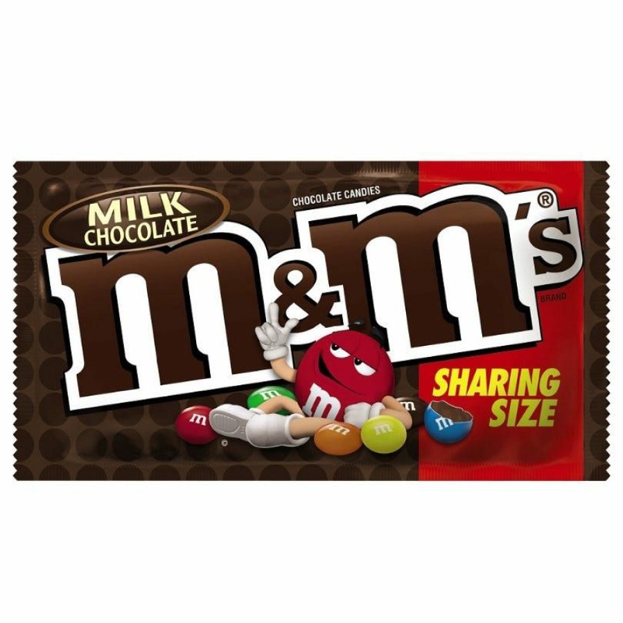 Hot M&M'S Milk Chocolate Candies Sharing Size, 1.08 Oz.