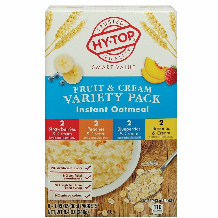 Clearance Hytop Fruit And Creme Variety Instant Oatmeal, 8.4 Oz.