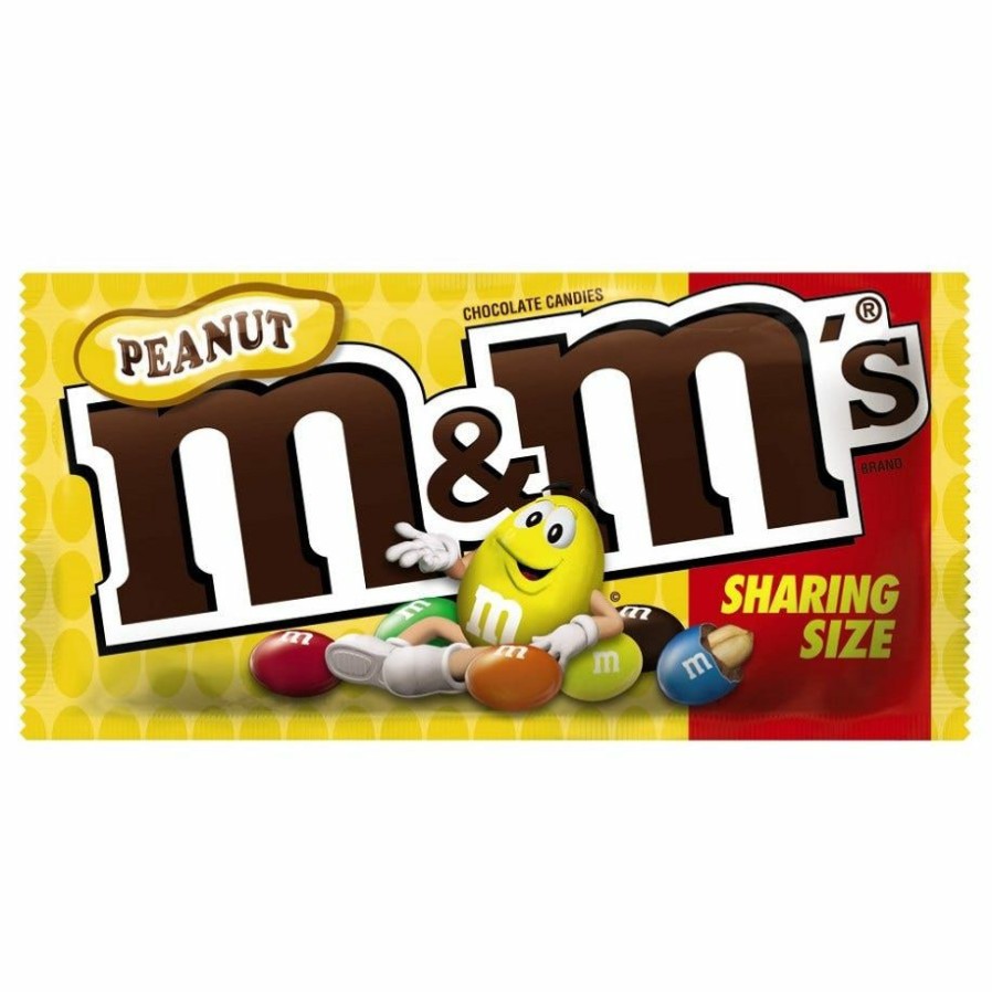 New M&M'S Peanut Chocolate Candies Sharing Size, 3.27 Oz.