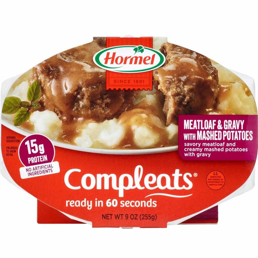 Clearance Hormel Compleats Meatloaf And Mashed Potatoes 10Oz 616880034 Microwave Meals