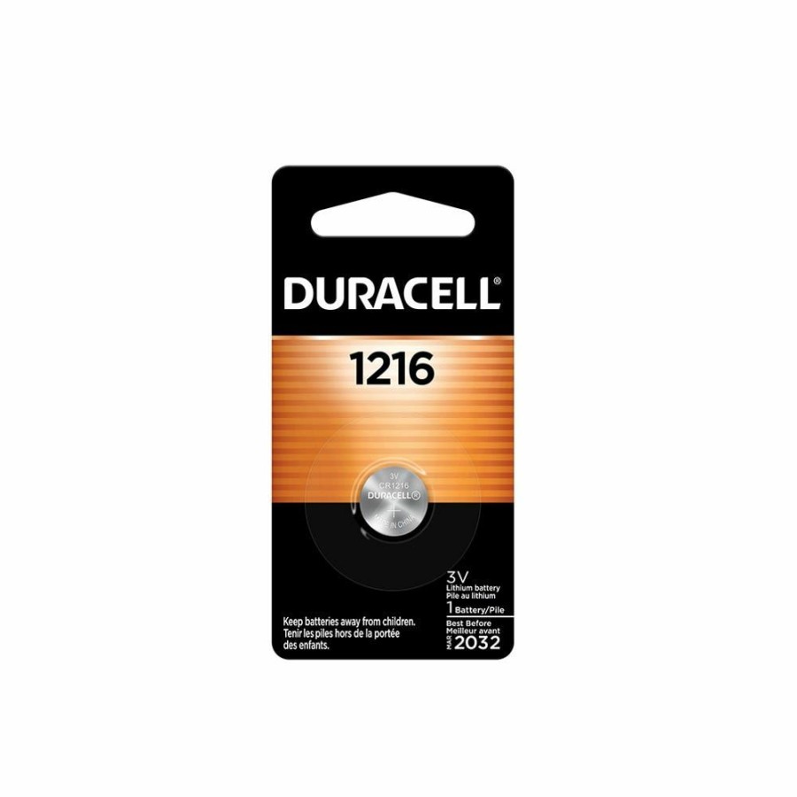 New Duracell 1216 3V Lithium Coin Battery, 1 Pack Household Batteries