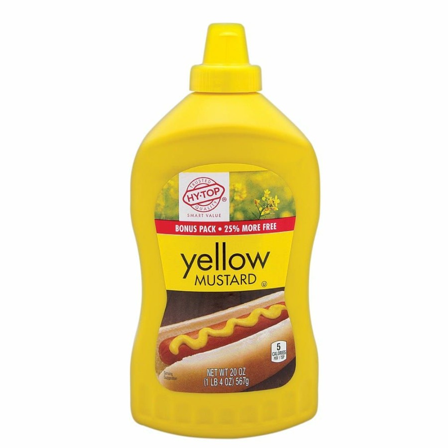 New Hytop Yellow Mustard, 20 Oz. Condiments & Sauces