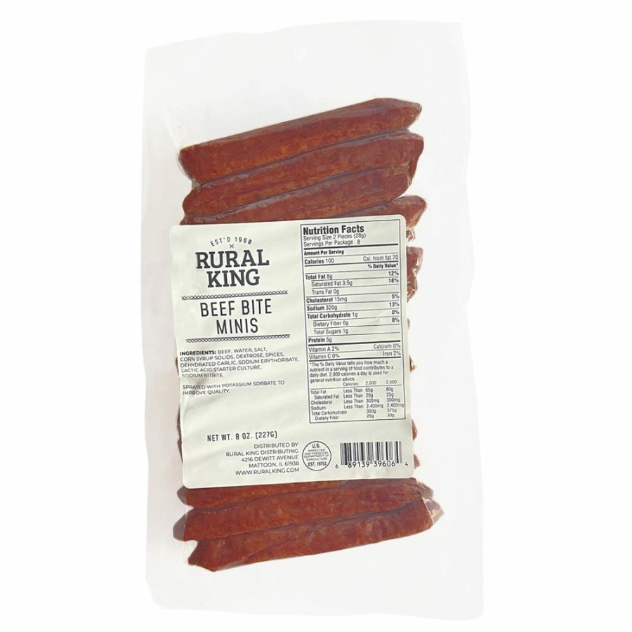 New Rural King 8Oz Beef Mini Bites Jerky