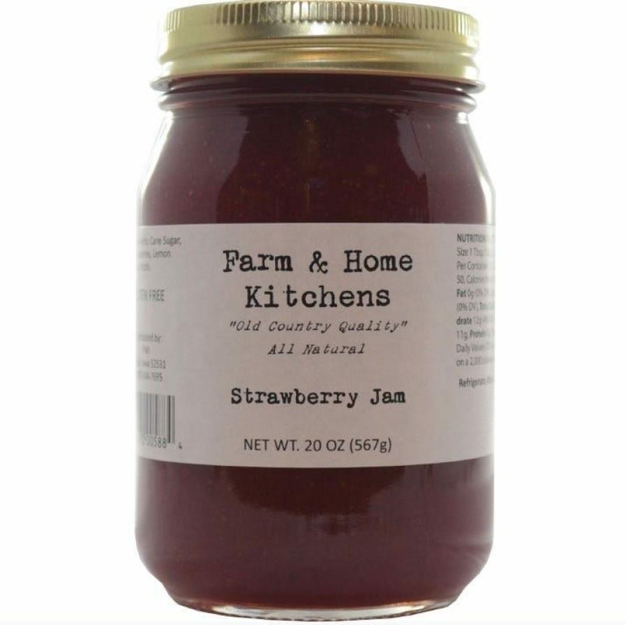 Wholesale Farm & Home Kitchens Strawberry Jam, 20 Oz. Jams & Jellies