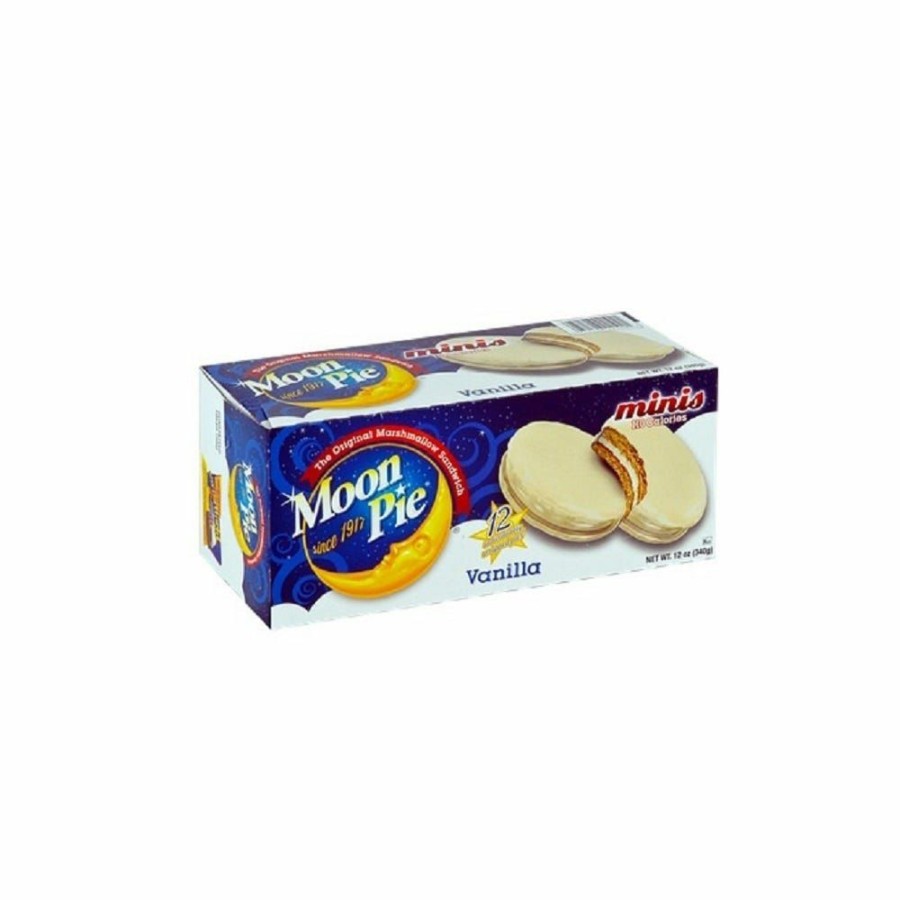 New Moon Pie Mini Vanilla Marshmallow Sandwiches, 12 Count 22102 Cookies