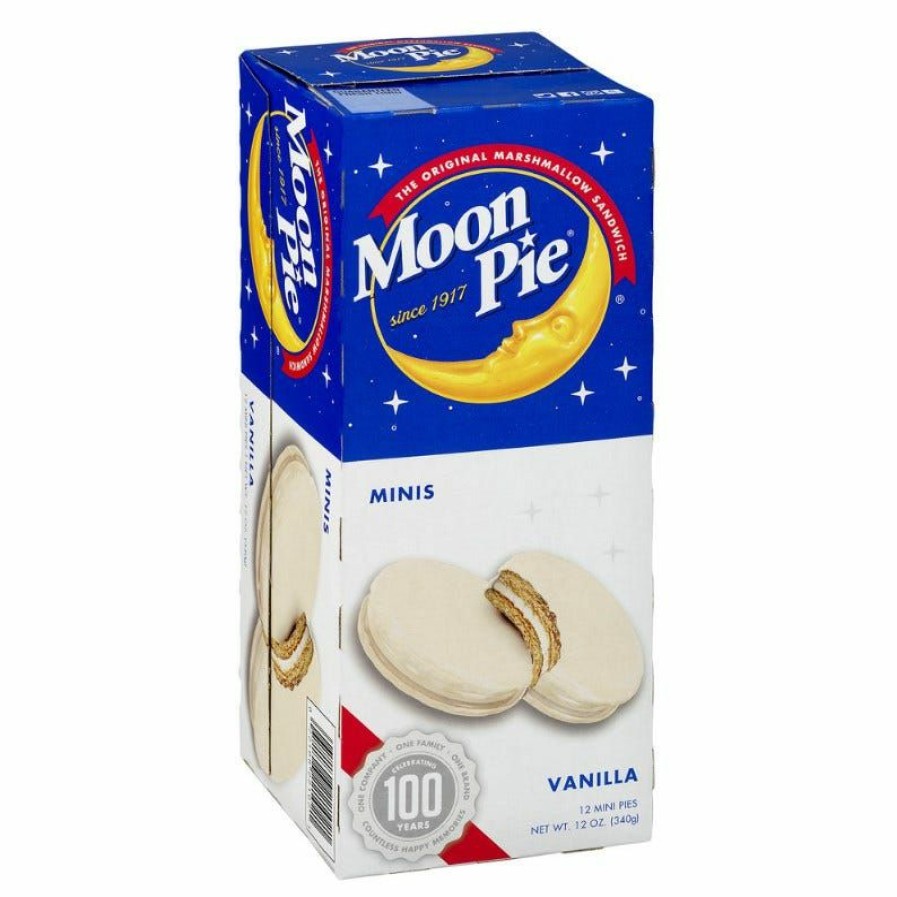 New Moon Pie Mini Vanilla Marshmallow Sandwiches, 12 Count 22102 Cookies