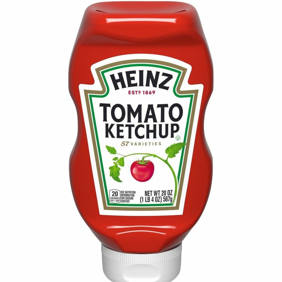 New Heinz Tomato Ketchup, 20 Oz. Condiments & Sauces