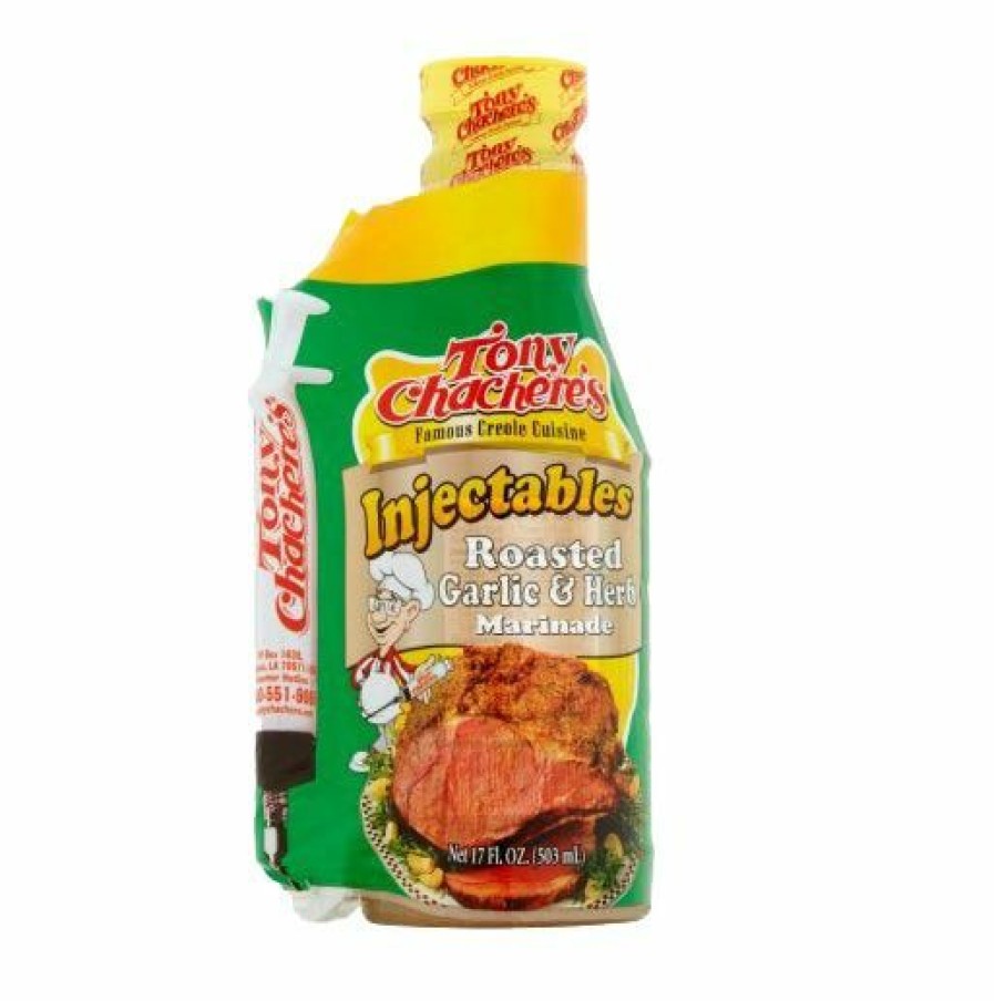 Best Tony Chachere'S Injectable Roasted Garlic & Herb Marinade With Injector, 17 Oz. Baking