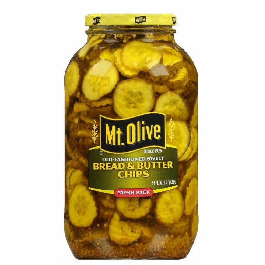 Wholesale Mt. Olive Bread & Butter Pickle Chips Fresh Pack, 64 Oz. Jar Pickles & Relishes