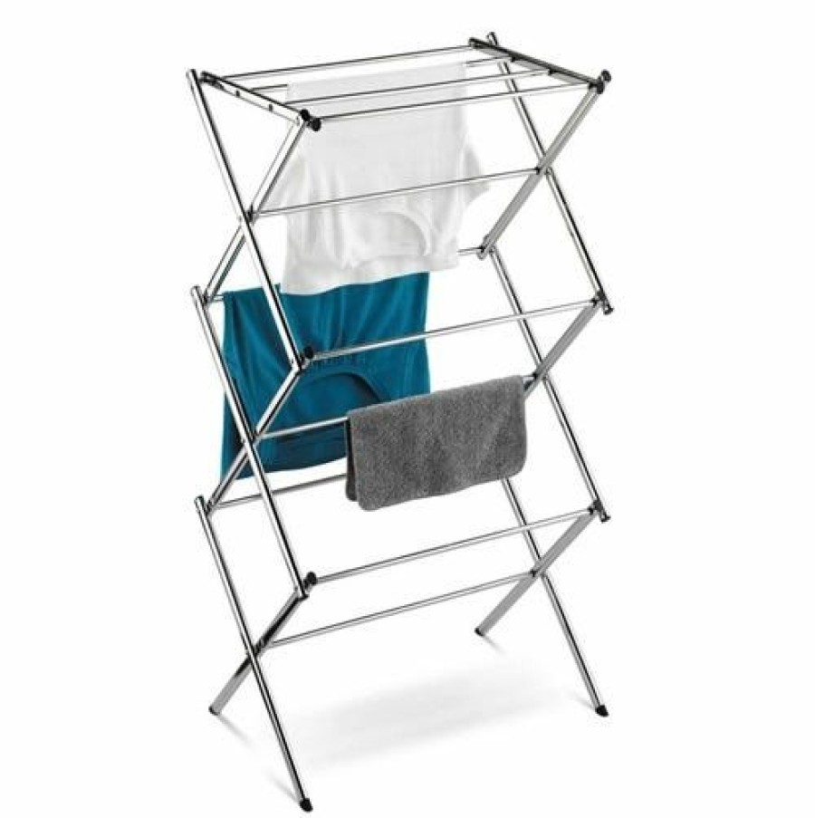 New Honey-Can-Do Honeycando Slim Chrome Commercial Drying Rack Dry01107 Drying Racks