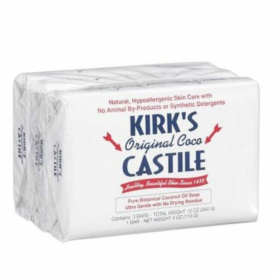 Clearance Kirk'S Kirks Original Coco Castile Bar Soap 3 Pack 11008 Soap & Hand Cleaners