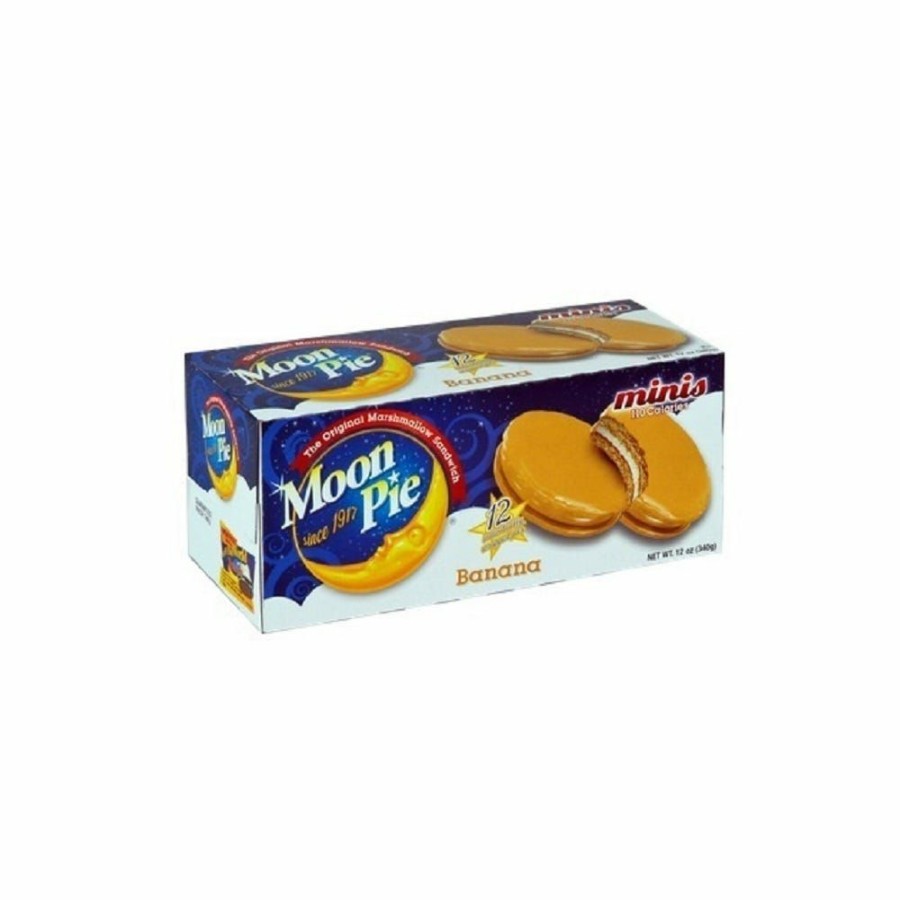 Hot Moon Pie Mini Banana Marshmallow Sandwiches, 12 Count 22103 Cookies