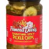 Hot Famous Dave'S Signature Spicy Pickle Chips, 24 Oz. Jar Pickles & Relishes