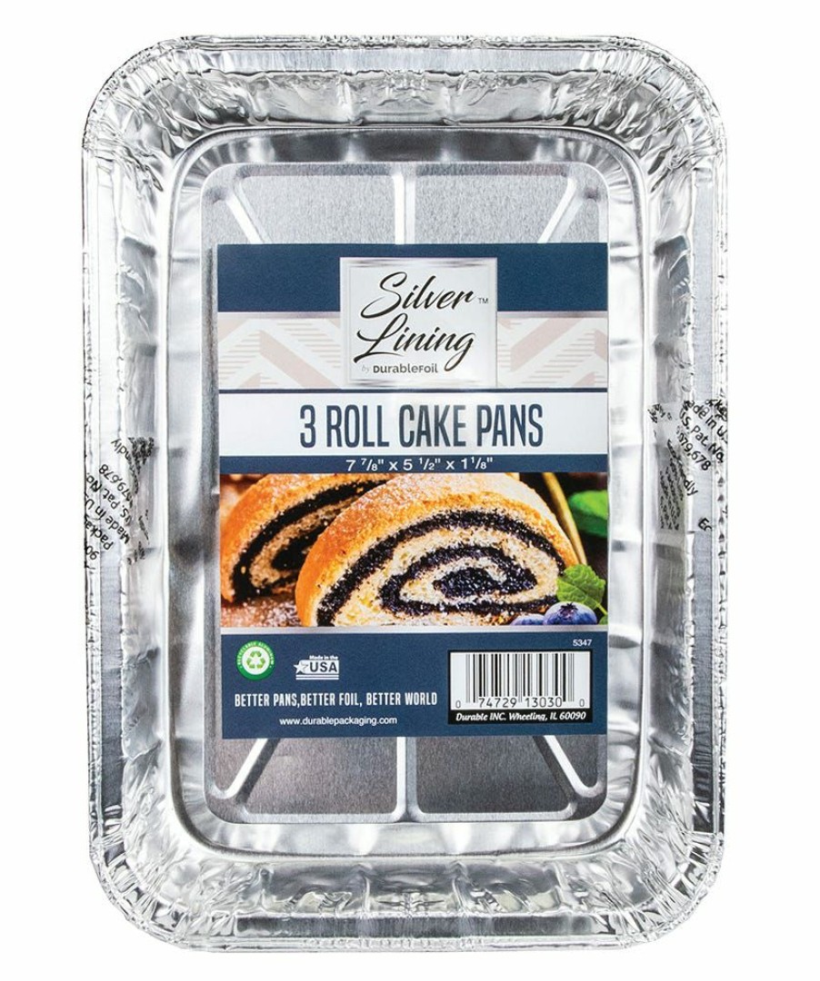 Wholesale Silver Lining Aluminum Roll Cake Pans 3 Pack 49770142 Disposable Kitchenware