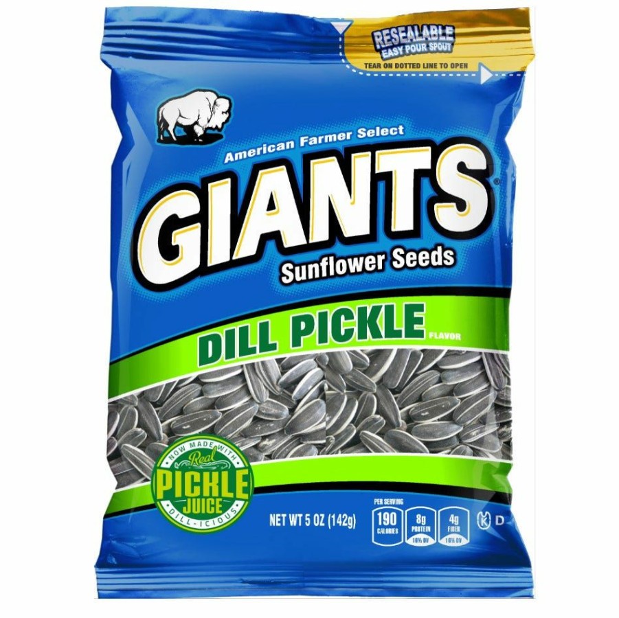 Hot Giants Dill Pickle Sunflower Seeds, 5Oz. Salty Snacks