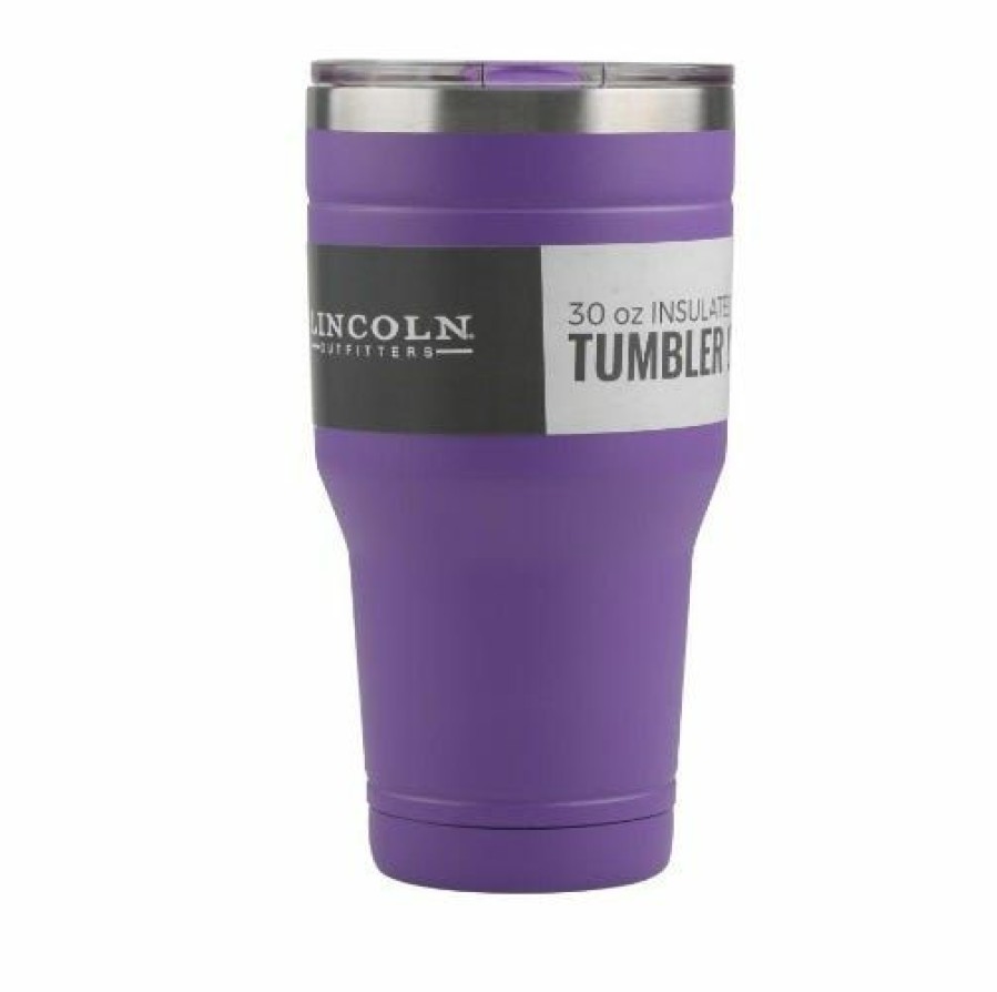 Hot Lincoln Outfitters 30Oz. Stainless Steel Purple Tumbler 30Lo183838 Camp Kitchen