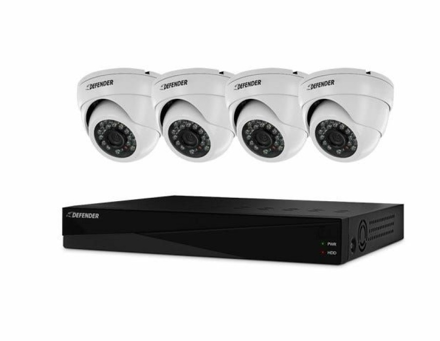 New Defender Pro 960H 8Ch Security Dvr W/ 4 Cameras 21324 Surveillance