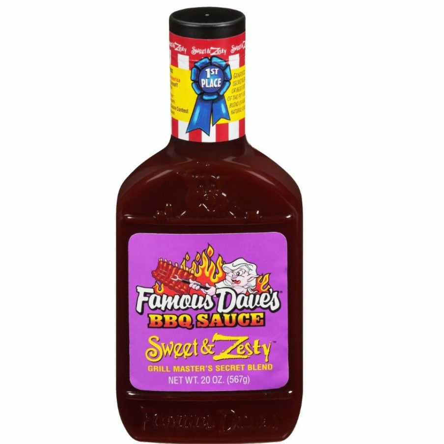 Clearance Famous Dave'S Sweet & Zesty Bbq Sauce, 20 Oz. Condiments & Sauces