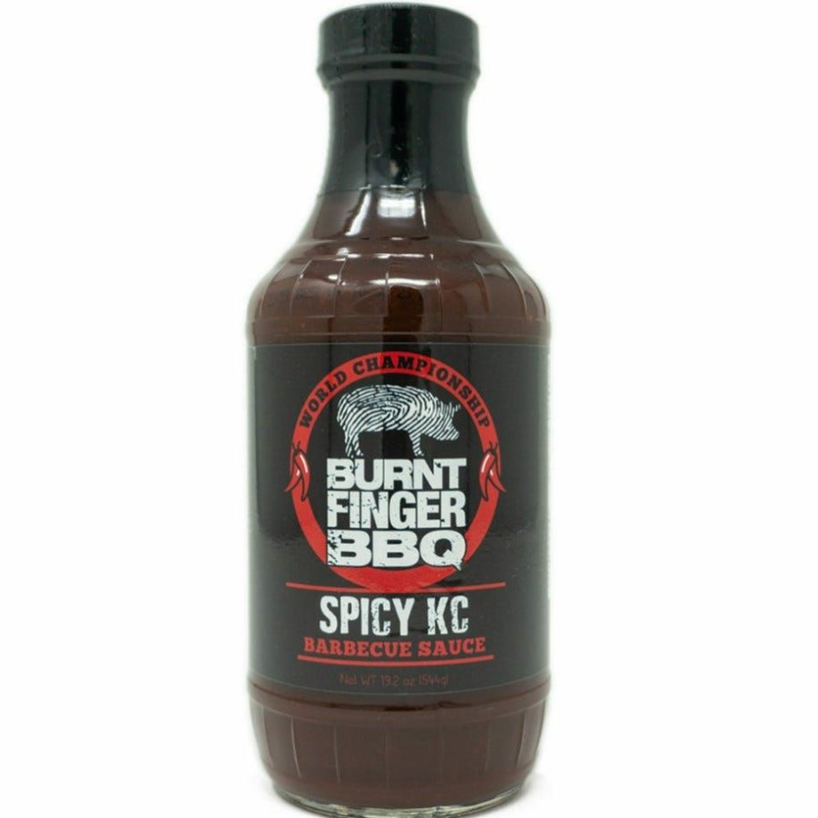 New Burnt Fingers Burnt Finger Spicy Kc Bbq Sauce, 19.2 Oz. Condiments & Sauces