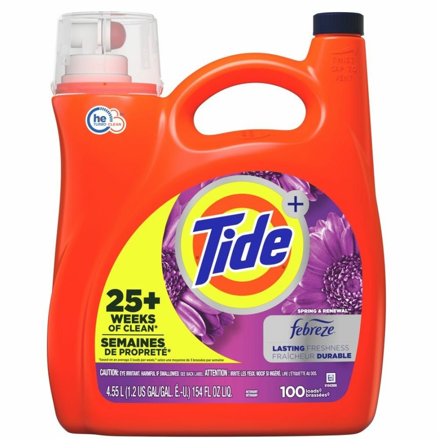 Hot Tide Liquid 2X He With Febreze 100 Loads, Spring & Renewal Scent, 154 Fl. Oz. 80364412 Laundry Detergent