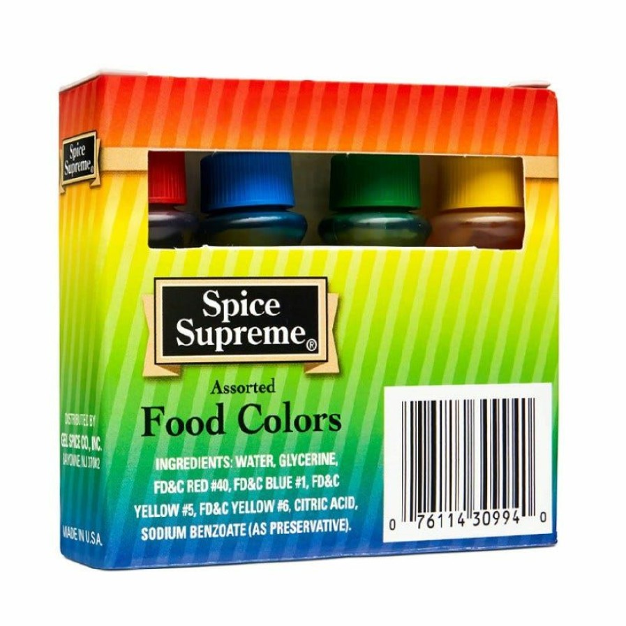 Hot Various Brands Spice Supreme Food Coloring, 4-Pack Baking Essentials