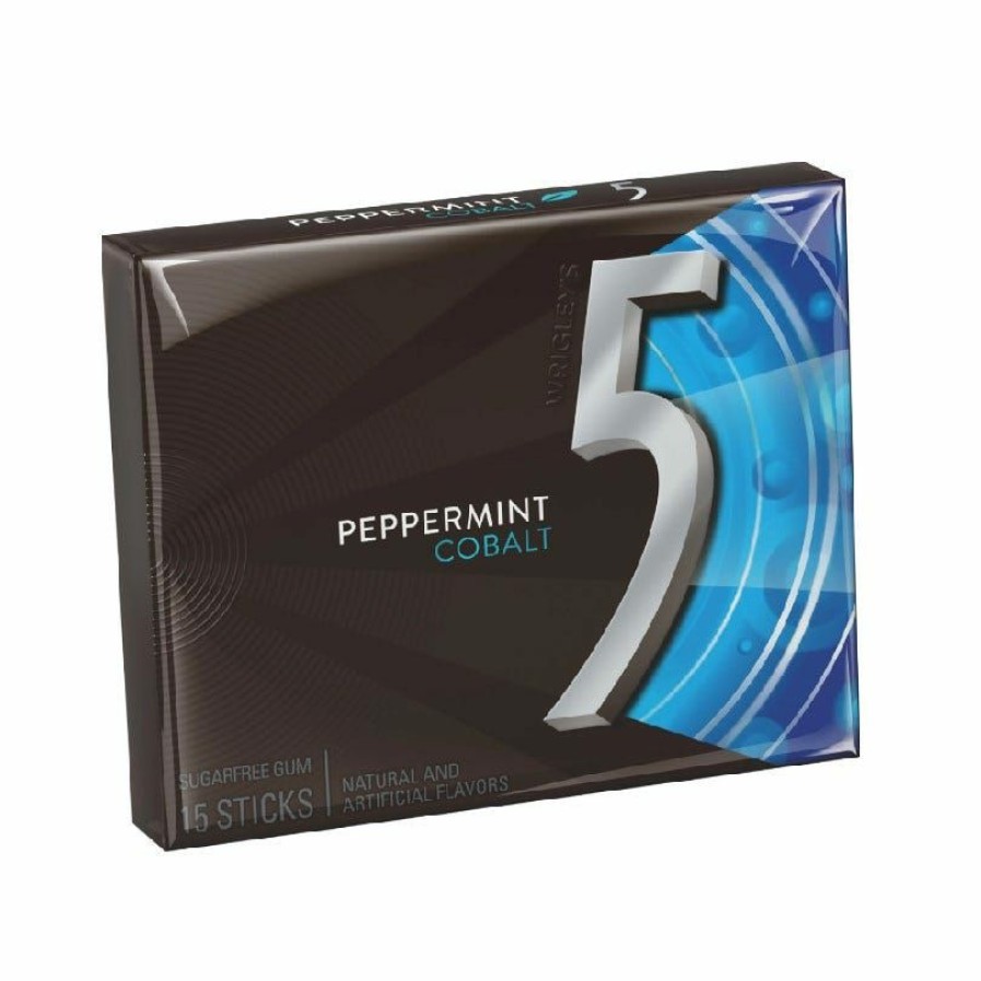 Clearance 5 Gum Sugar Free Peppermint Cobalt Chewing Gum, 15 Pieces