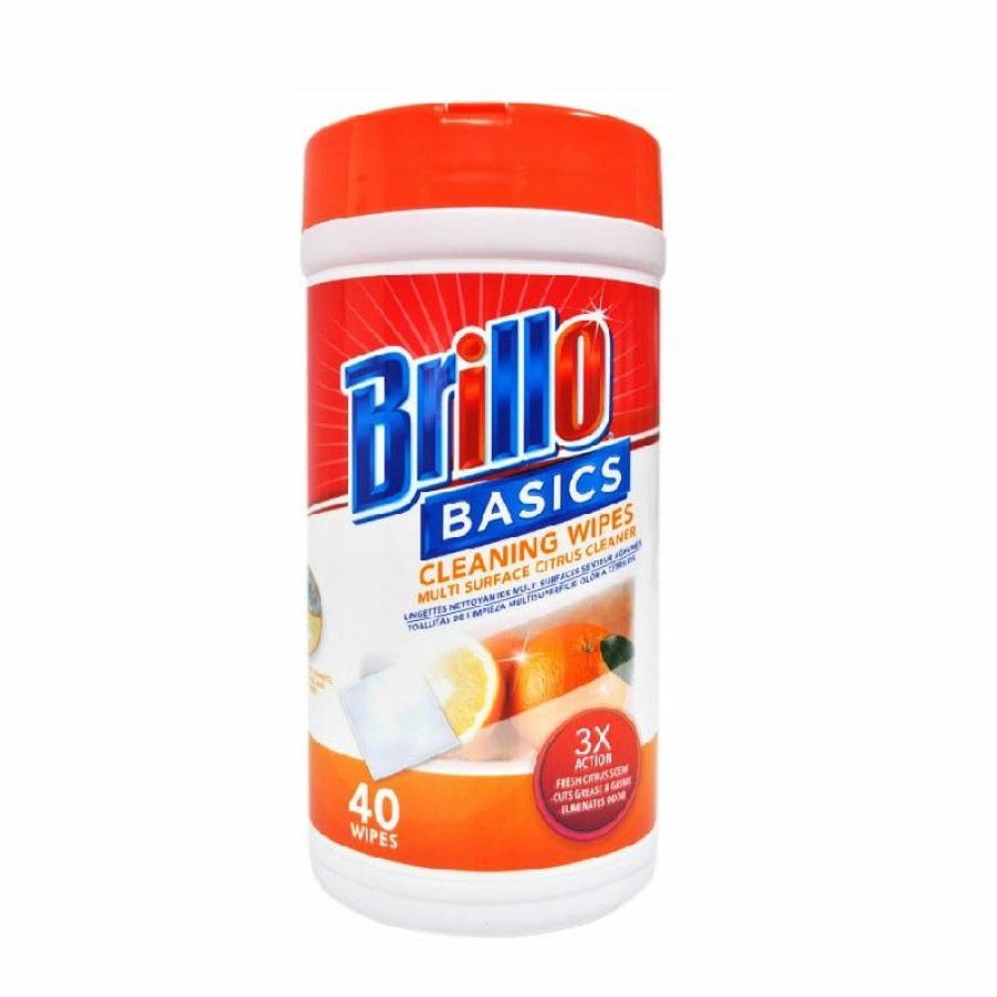 Wholesale Brillo Basics Orange Cleaning Wipes, 40 Count All-Purpose Cleaners