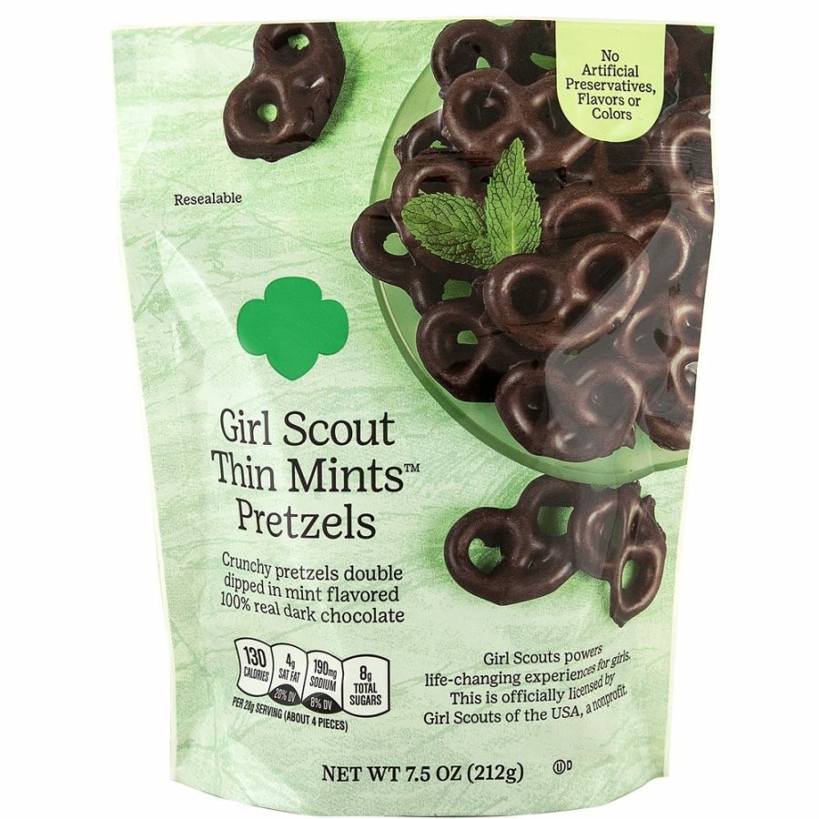 Wholesale Girl Scouts Thin Mint Pretzels Resealable Bag, 7.5 Oz