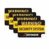 Hot Defender 4Pk Window Warning Sticker Sp100St Surveillance