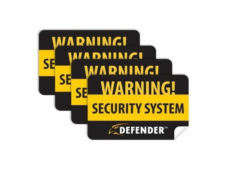 Hot Defender 4Pk Window Warning Sticker Sp100St Surveillance