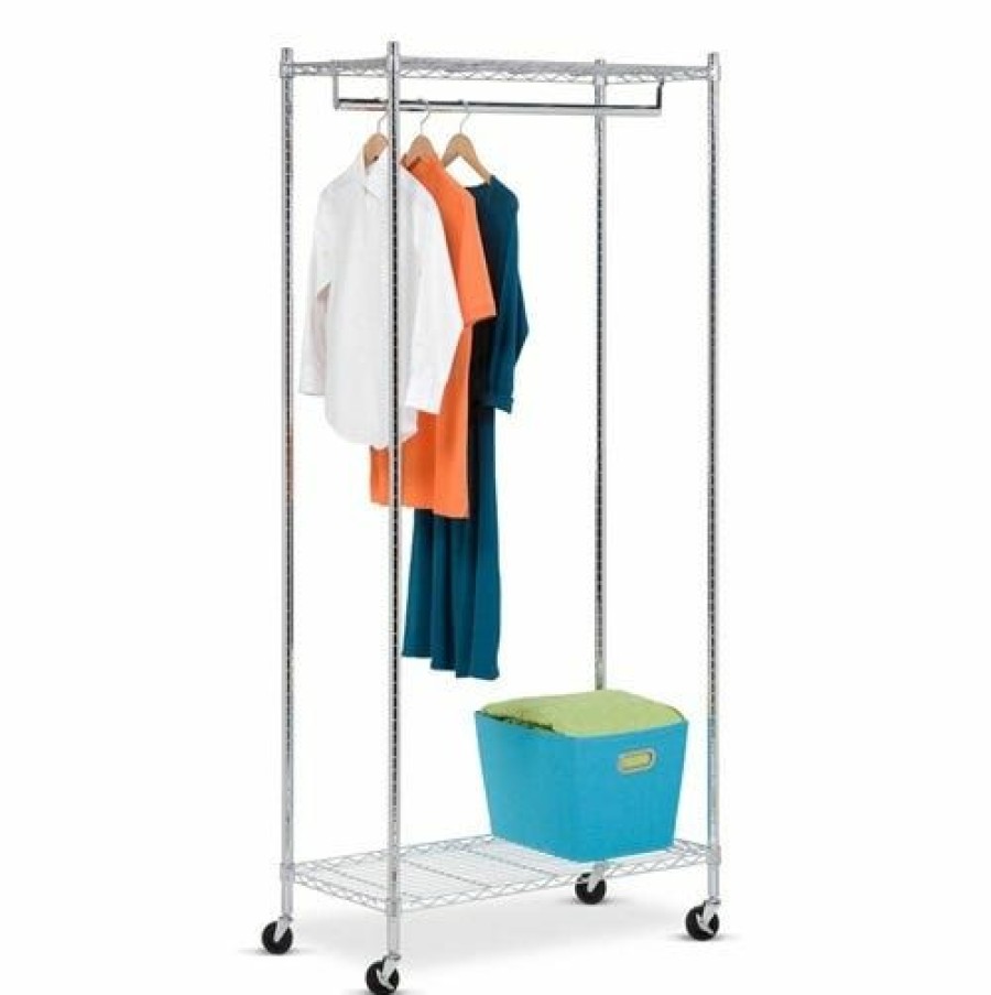 Online Honey-Can-Do Honeycando Heavy Duty Chrome Rolling Garment Rack Gar01120 Laundry Baskets