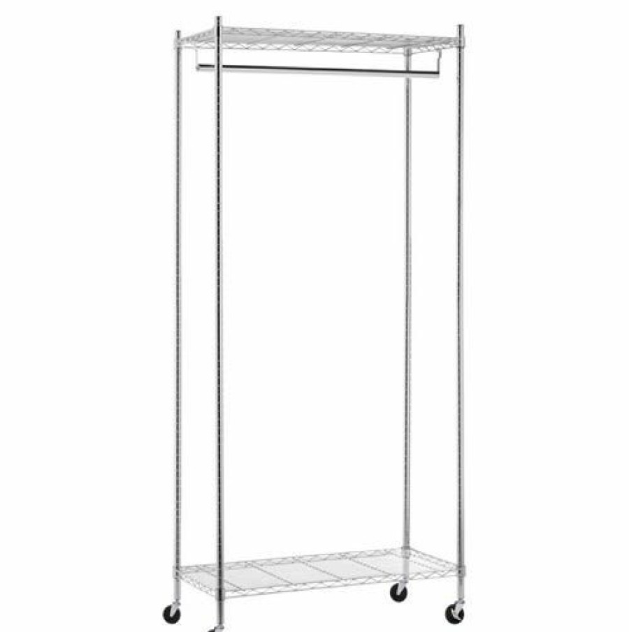 Online Honey-Can-Do Honeycando Heavy Duty Chrome Rolling Garment Rack Gar01120 Laundry Baskets