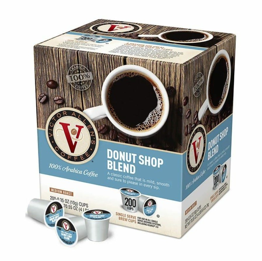 Hot Victor Allen'S Donut Shop Blend Single Serve Coffee, 200 Count