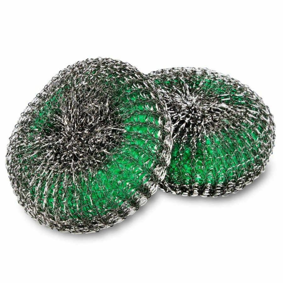 Best Libman Stainless Steel Power Scrubbers, 2 Pack Cleaning Tools