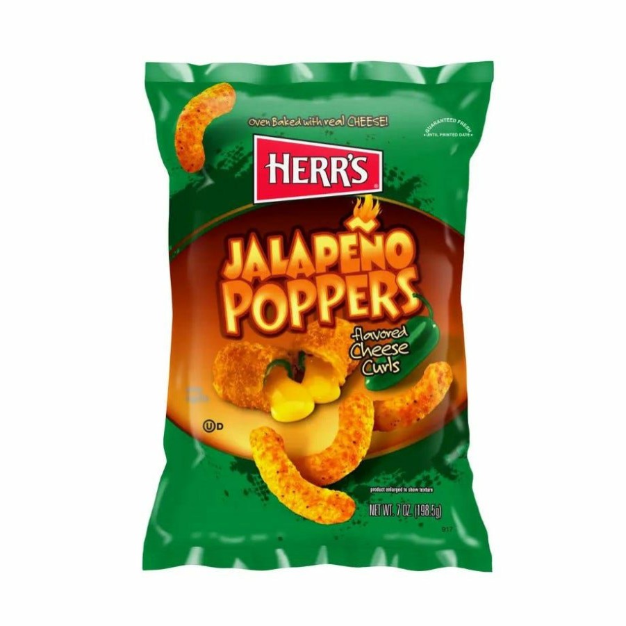 Online Herr'S Jalapeno Poppers Flavored Cheese Curls, 7 Oz. Popcorn