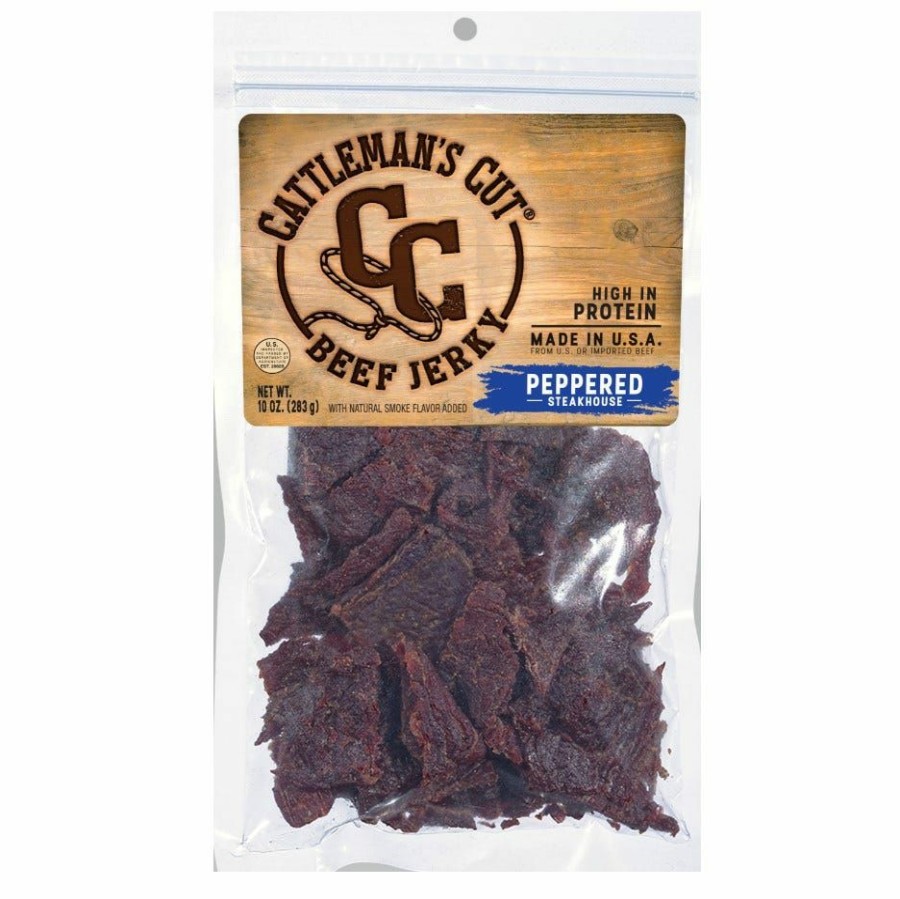 New Oberto Cattleman'S Cut Peppered Beef Jerky, 10 Oz.