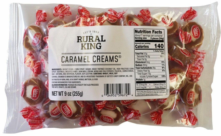 Clearance Rural King Goetze Caramel Cremes Candy & Gum