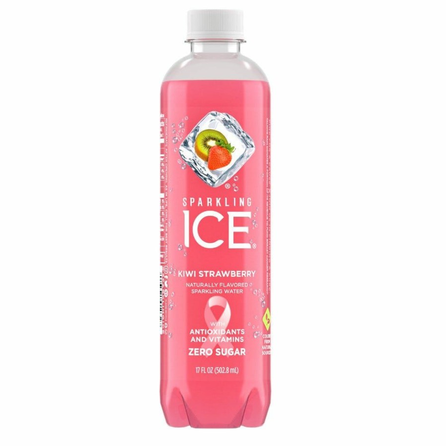 New Sparkling Ice Naturally Flavored Sparkling Water Kiwi Strawberry, 17 Oz.