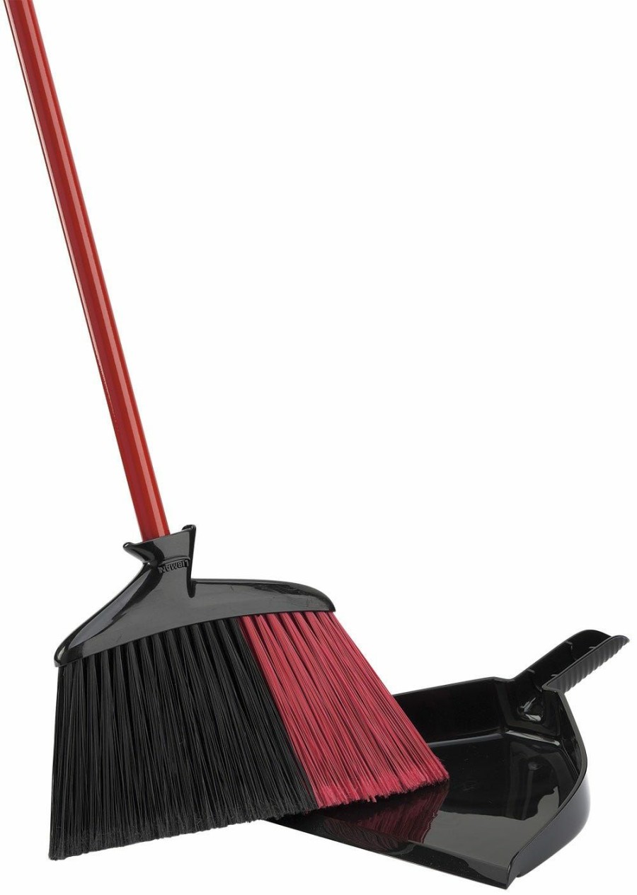 Best Libman Indoor/Outdoor Angle Broom With Dust Pan 905 Brooms & Mops