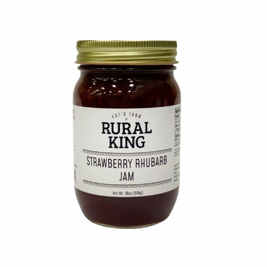 Hot Various Brands Strawberry Rhubarb Jam, 18 Oz. Jams & Jellies