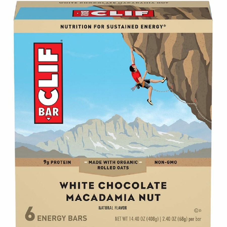 Hot Clif Bar White Chocolate Macadamia Nut, 6 Count Granola & Snack Bars