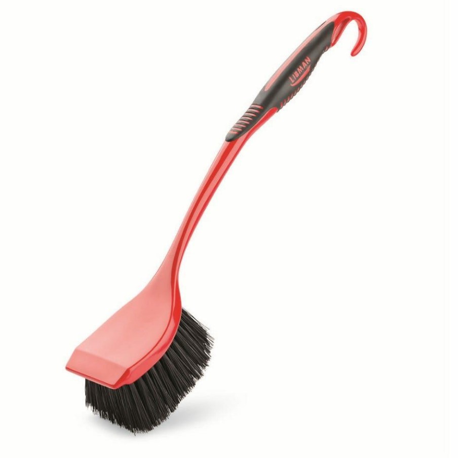 Wholesale Libman Long Handle Utility Scrub Brush, Red & Black Cleaning & Janitorial Supplies