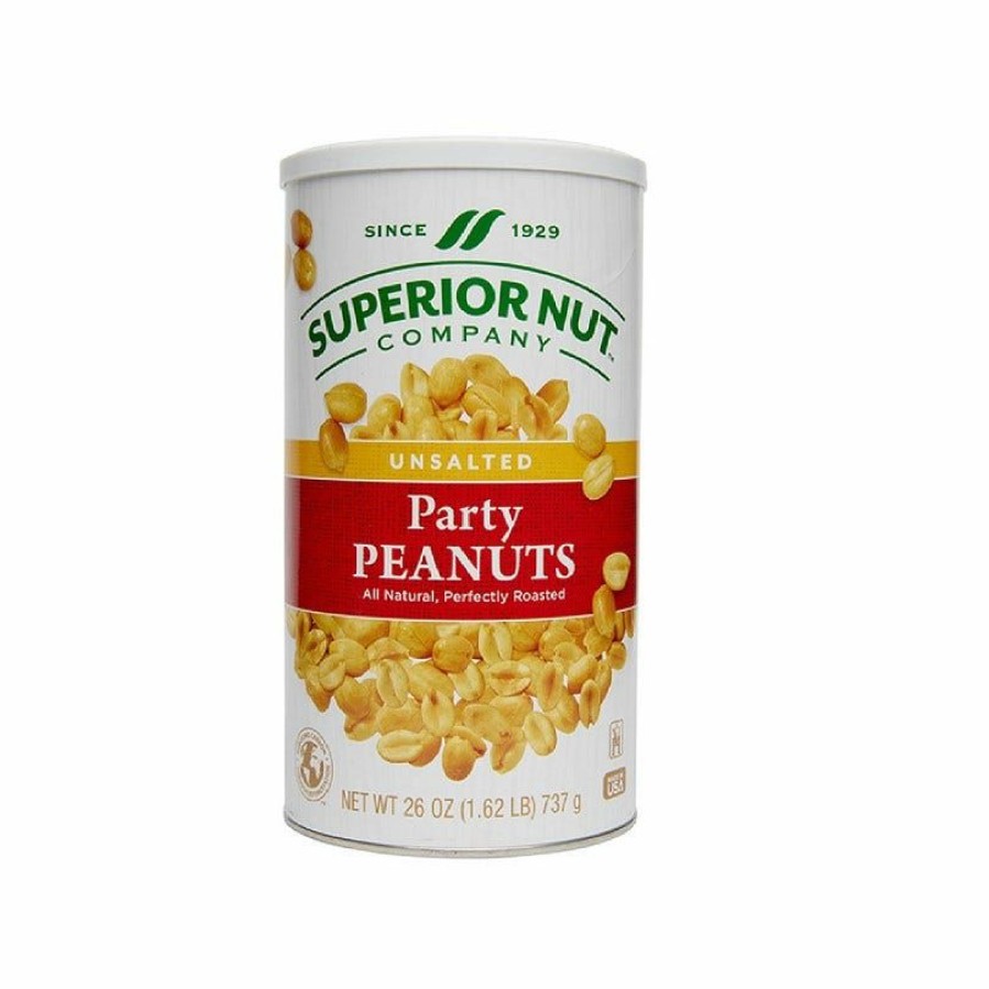 New Superior Nut Company Unsalted Party Peanuts, 26 Oz.