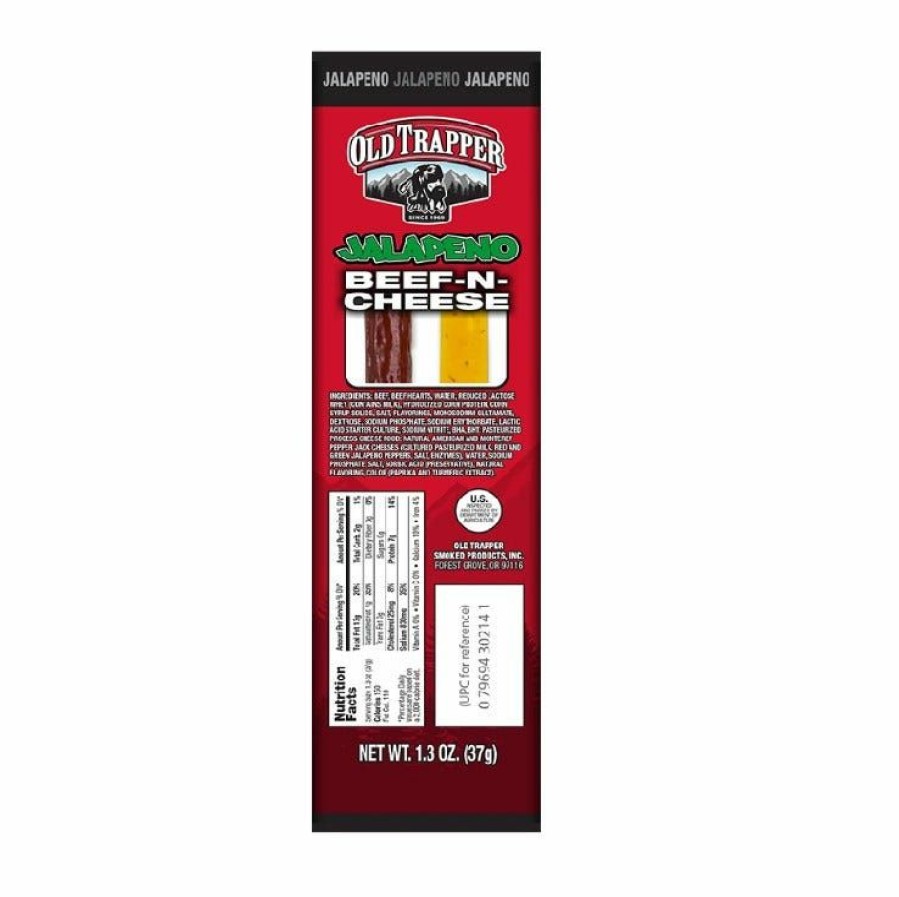 Clearance Old Trapper Jalapeno Beef-N-Cheese Snack Sticks, 1.3 Oz. Jerky